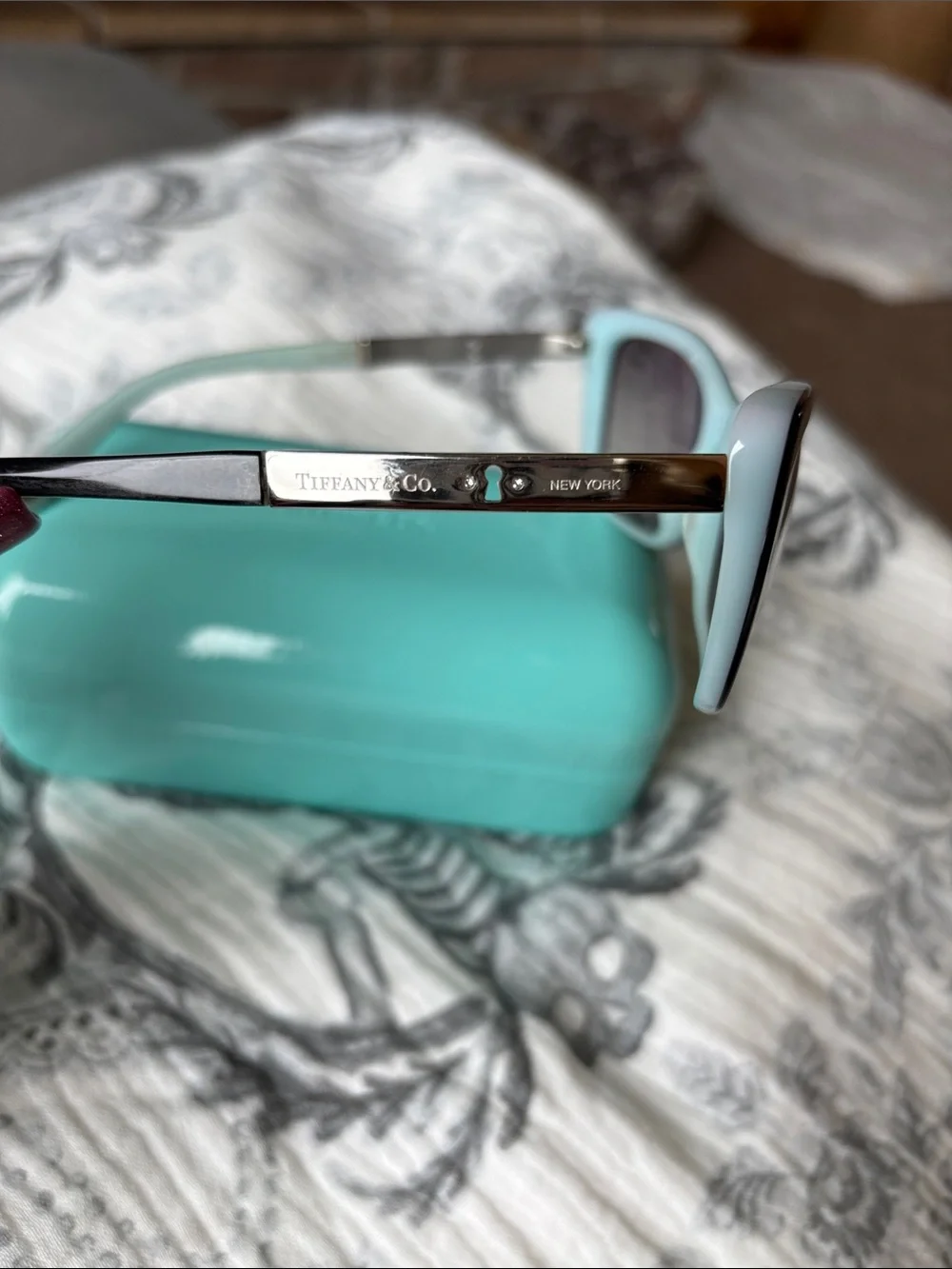 Tiffany & Co. Black Women's Oversized Rectangle Sunglasses